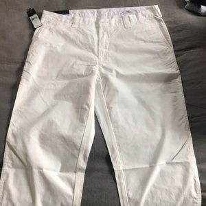 White casual pants